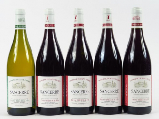 Vente aux enchères 5 BOUTEILLES SANCERRE DOMAINE DE ST PIERRE PRIEUR - 2005 - 4 ROUGES/1 