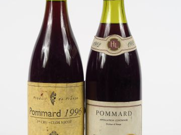 2 BOUTEILLES POMMARD : 1 HONORE LAVIGNE 1982 3 CM - 1 'CLOS MICOT' 1er