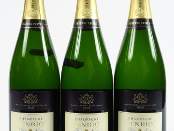6 DEMIES BOUTEILLES CHAMPAGNE HENRIOT 'ROSE NOIRE' PUR CHARDONNAY RESE