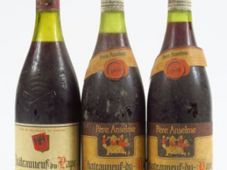 Vente aux enchères 3 BOUTEILLES CHATEAUNEUF DU PAPE : 1 DOMAINE DE MONT-REDON 3,5 CM/NM -