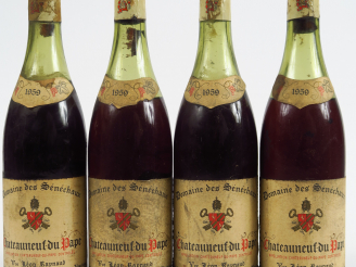 Vente aux enchères 4 BOUTEILLES CHATEAUNEUF DU PAPE 'DOMAINE DES SENECHAUX' L. RAYNAUD - 