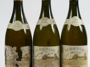 3 BOUTEILLES VOUVRAY 'LE HAUT LIEU' MOELLEUX HUET - 1989 - 2 EA