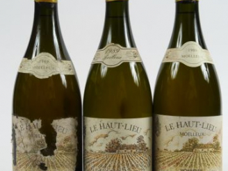 Vente aux enchères 3 BOUTEILLES VOUVRAY 'LE HAUT LIEU' MOELLEUX HUET - 1989 - 2 EA