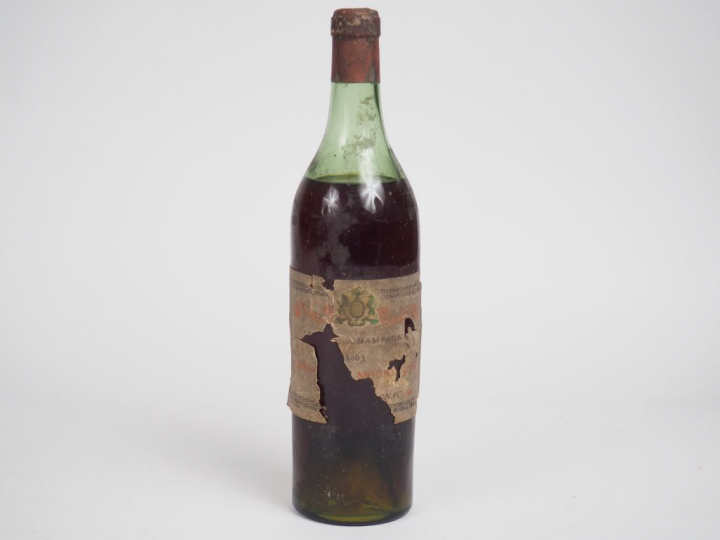 1 BOUTEILLE COGNAC FINE CHAMPAGNE DENIS MOUNIE - 1865 - Etiquette très