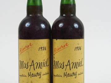 2 BOUTEILLES MAURY MAS AMIEL 'RESERVE' - 1976