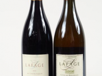 Vente aux enchères 2 BOUTEILLES CÔTES DU ROUSSILLON DOMAINE DE LAFAGE : 1 CUVEE CENTENAIR