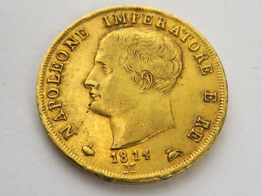 1 pièce de 40 lires, 1814 M