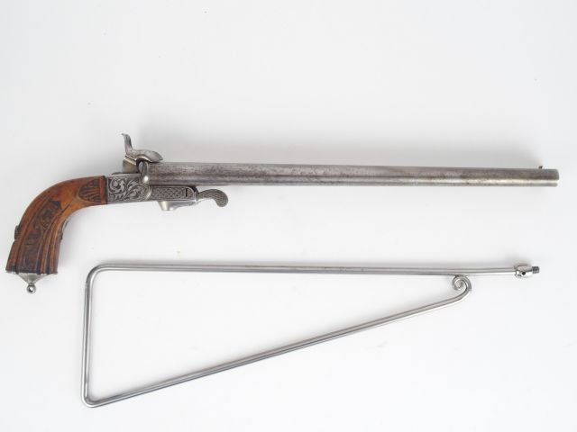309-Grand pistolet double à canons en table et à coffre en calibre 12m