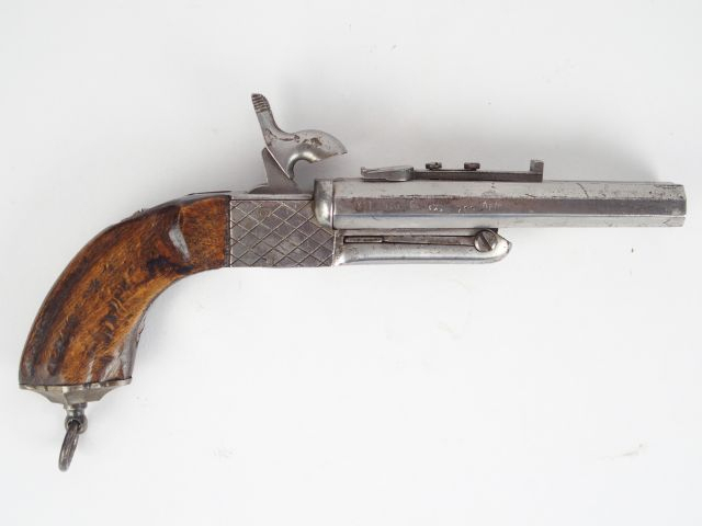 286-Pistolet à deux canons en table calibre 9 mm à broche à canons oct