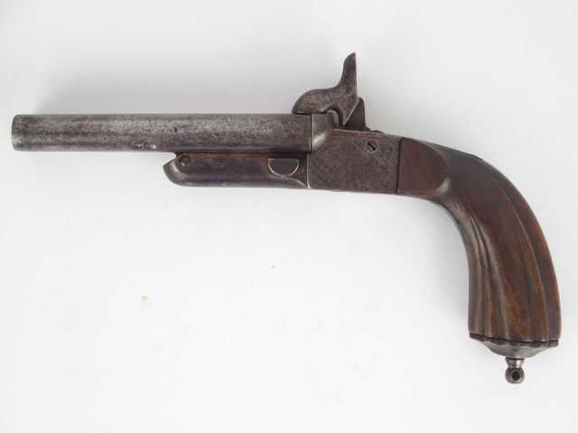 283-pistolet à deux canons en table calibre 12mm à broche, mécanisme à