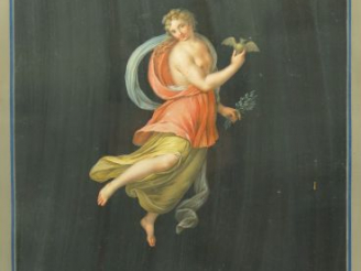 Vente aux enchères Paire de gouaches italiennes XIXème 'Allégories des heures'. 39 x 30 c