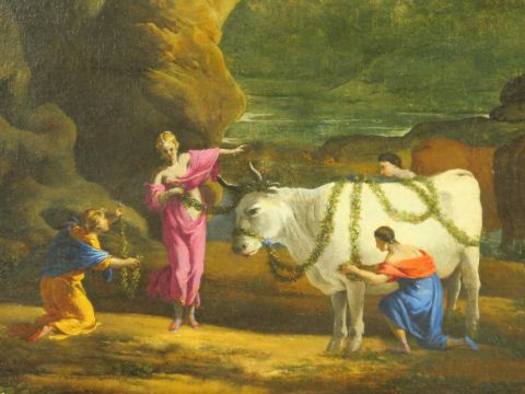 Herman Van SWANEVELT (Attribué à) (1600 - 1655) "Zeus paré par Europe"