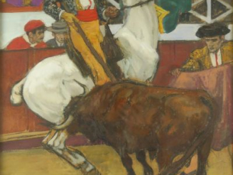 Vente aux enchères Léon CARE 'Tauromachie' Gouache, signée en bas à droite, située à Alge