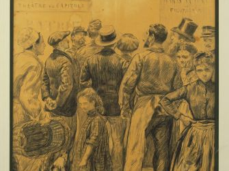 RENOUARD 'Souvenir de la mobilisation à Toulouse'.  Dessin au crayon. 