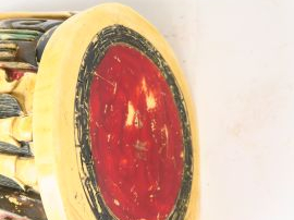 Grande sculpture en ivoire polychrome, représentant Zhoulao accompagné