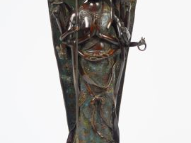 Vente aux enchères Important groupe en bronze et émaux champlevés représentant la divinit