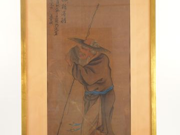 Deux peintures chinoises : l'une représentant Buddha (signature apocry