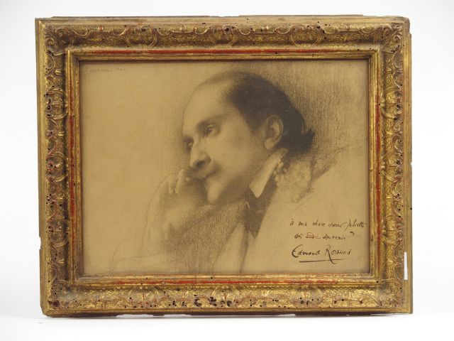 [ROSTAND]. Portrait d'Edmond Rostand par Eugène PASCAU, conservateur d