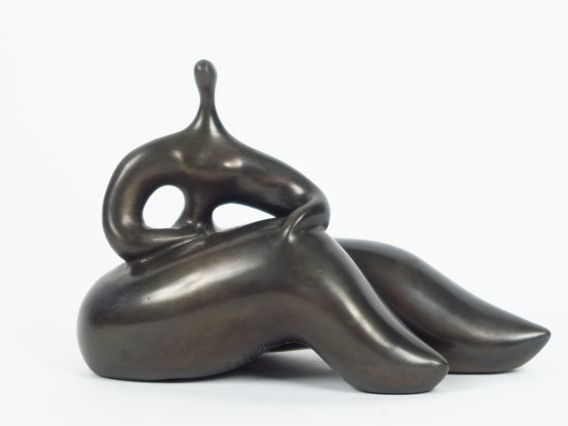 TOUTAIN. 'Je t'attends'. Sculpture en bronze 11/15 /08, signée, numéro