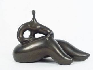 Vente aux enchères TOUTAIN. 'Je t'attends'. Sculpture en bronze 11/15 /08, signée, numéro