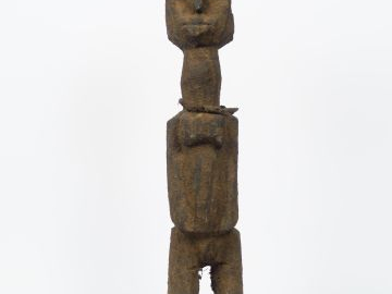 Fétiche Botchio janus, Fon, Bénin Bois dur, patine croûteuse, métal H.