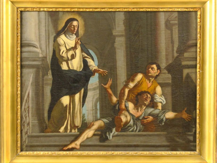 	Francesco NARICI (1719 - 1785). "Sainte Claire et les paralytiques" T