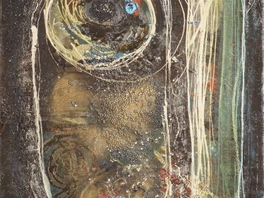 Jazeh TABATABAI 1931-2008 'Sans titre' technique mixte et collages de 