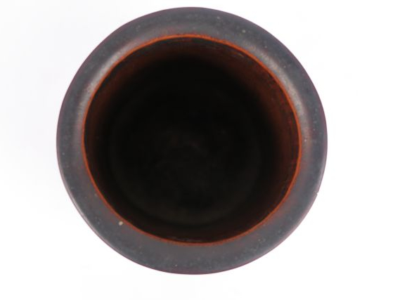 Porte pinceau en bambou portant l'inscription d'un poème d'un lettreé 