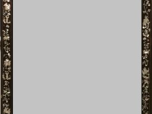 Grand miroir Indochinois en marqueterie de nacre et bois de rose.