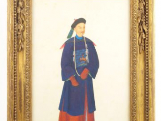 Vente aux enchères Suite de 9 gouaches sur papier de riz. Canton XIXème. 27 x 18 cm