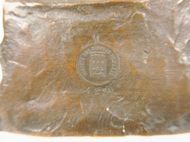 E. VILLANIS "Fille d'Eve" Sculpture en bronze à double patine, signée,