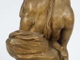 CLODION ( d'après ) " La famille du Satyre" Groupe en terre cuite pati