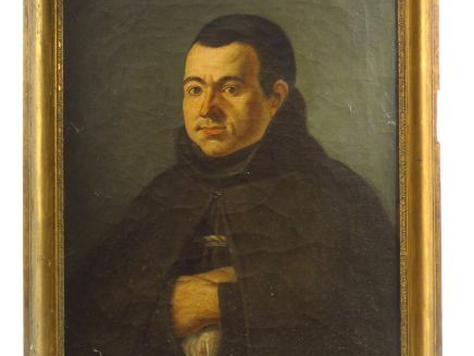 Ecole française XVIIIème "Portrait de moine" Huile sur toile. Dim. 60 