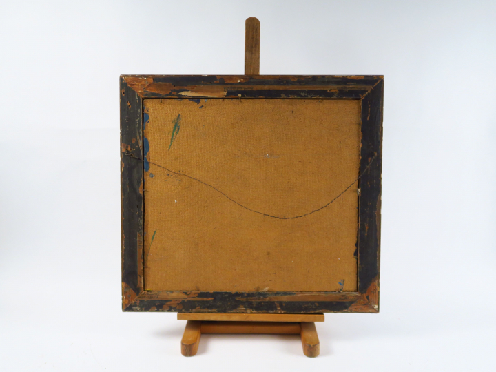 SEIF WANLY "Le violoniste" Huile sur panneau.  Signée en bas à droite.