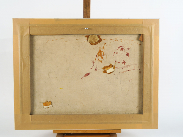 SEIF WANLY "Joueuse de Rababa" Huile sur toile.  Signée en bas à droit