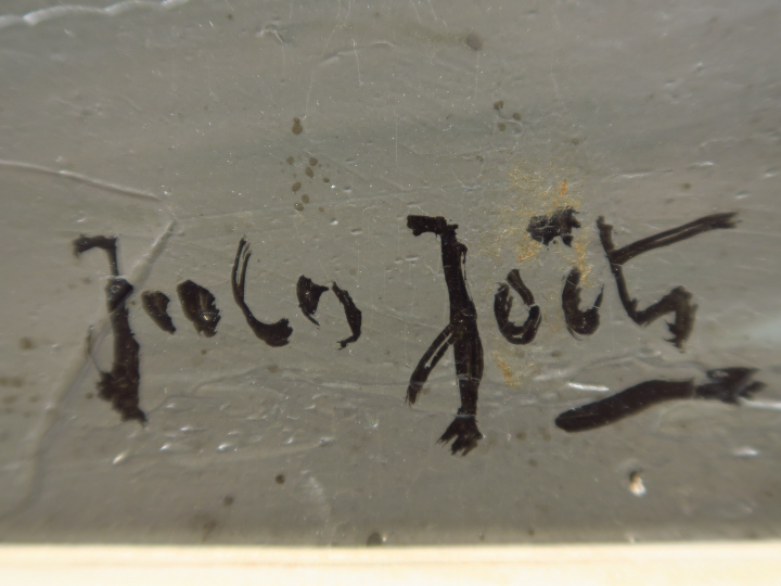Joêl JOËTS. "Nature morte au bouquet de fleurs" Huile sur panneau, sig