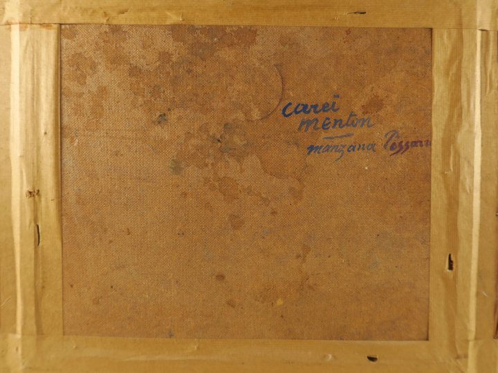 MANZANA PISSARO "Paysage du Midi au printemps" Huile sur papier marouf