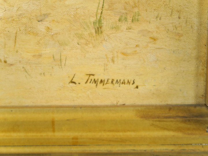 L.TIMMERMANS "Les dunes à Langrune-sur-Mer" Huile sur toile.  Signée e