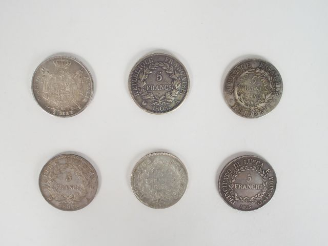 CONSULAT (1799-1804). Premier Empire (1804-1814). 5 Francs, 3 exemplai