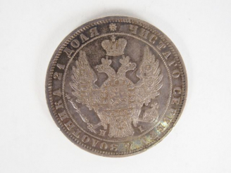 Vente aux enchères RUSSIE. Nicolas Ier (1825-1855). Rouble 1848. C.168-1 Presque superbe.
