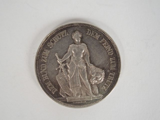 Vente aux enchères SUISSE. Berne: 5 Francs Tir 1885. Superbe. Expert: Thierry Parsy