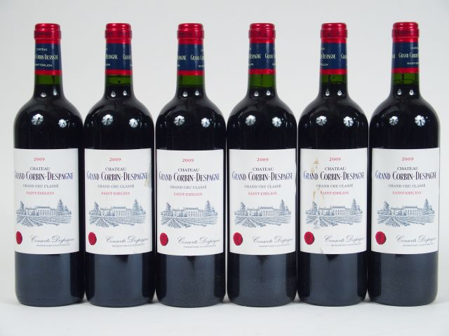 6 BOUTEILLES CHÂTEAU GRAND CORBIN DESPAGNE - 2009 - 2 ELA/CBO