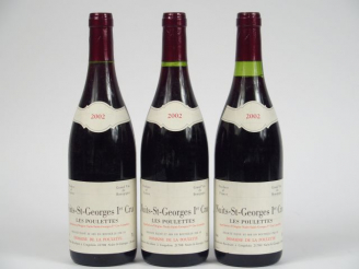 Vente aux enchères 3 BOUTEILLES NUITS ST GEORGES 1er CRU 'LES POULETTES' DOMAINE DE LA PO