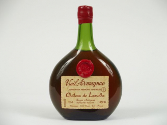 Vente aux enchères 1 BOUTEILLE VIEIL ARMAGNAC CHÂTEAU DE LAMOTHE R. ARTIGAUX 43% - 1964