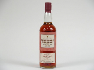 Vente aux enchères 1 BOUTEILLE BALBLAIR 	Gordon and Mac Phails 	Centenary Reserve	 70cl 	