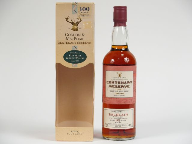 1 BOUTEILLE BALBLAIR Gordon and Mac Phails 	Centenary Reserve	 70cl 	4