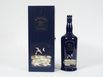 Vente aux enchères 1 BOUTEILLE BOWMORE OB 	Moonlight 	70cl 	43% 		Millésime : 1992	 - 25	