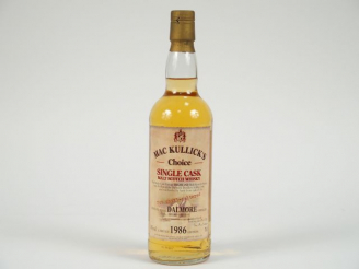 Vente aux enchères 1 BOUTEILLE DALMORE Mac Kullick's 		70cl 	43% - Millésime : 	05.1986	 