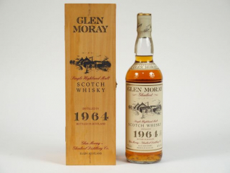 Vente aux enchères 1 BOUTEILLE GLEN MORAY OB		 70	cl 43% - Millésime : 	1964 		- 27ans