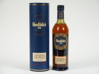 Vente aux enchères 1 BOUTEILLE GLENFIDDICH OB 		70	cl 40	% 		- 30	ans